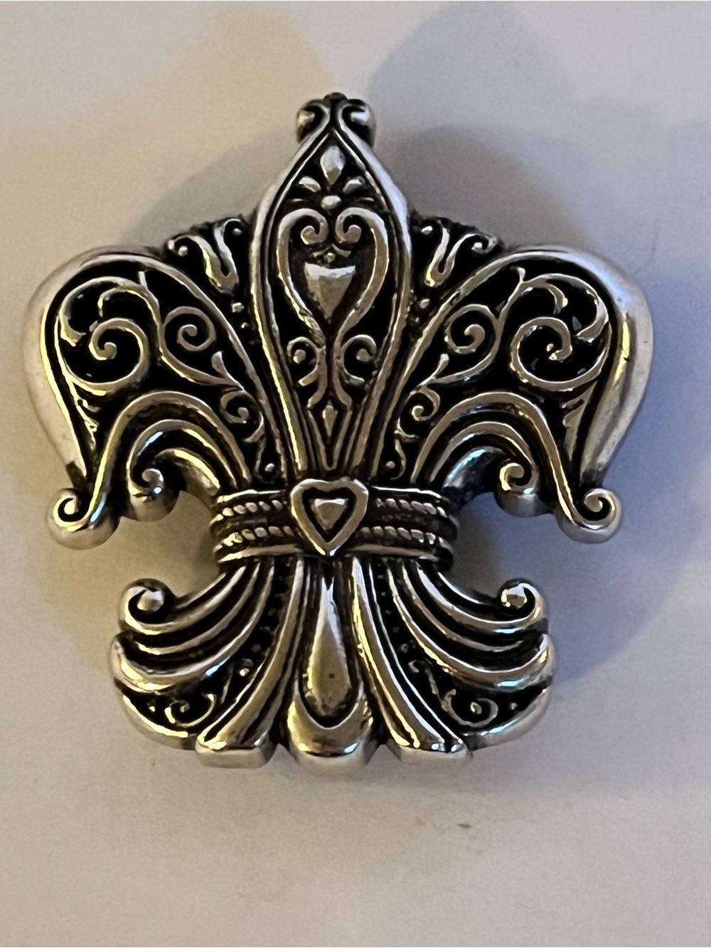 Vintage Brighton Fleur De Lis Refrigerator Magnet